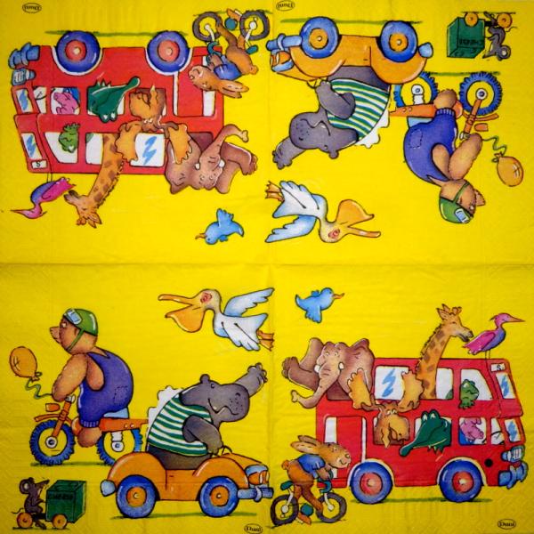 010 Tiere Afrika: Diverse - 3-lagig - Duni